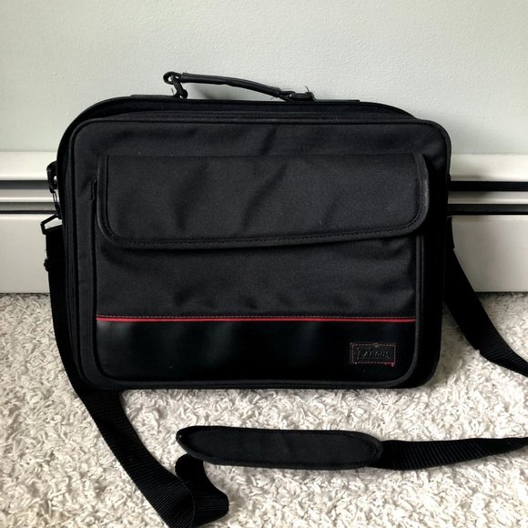 Targus Laptop Bag Carrying Case Black Red Accent - Picture 1 of 7